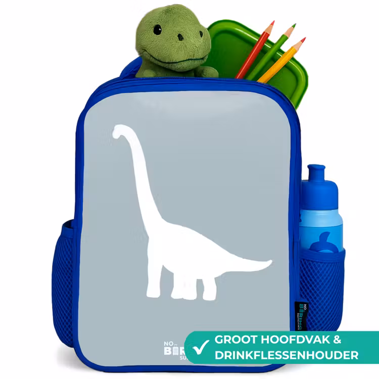 Kinderrugzak - Blauw - Blauw met Brachiosaurus dino — 5