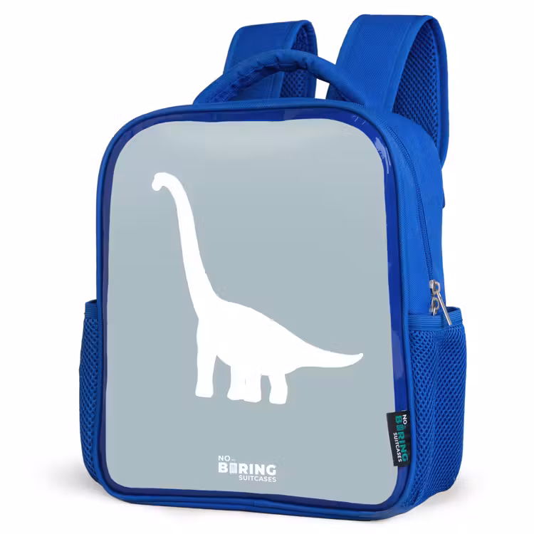 Kinderrugzak - Blauw - Blauw met Brachiosaurus dino — 9