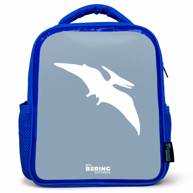 Kinderrugzak - Blauw - Blauw met Pteranodon dino — 1