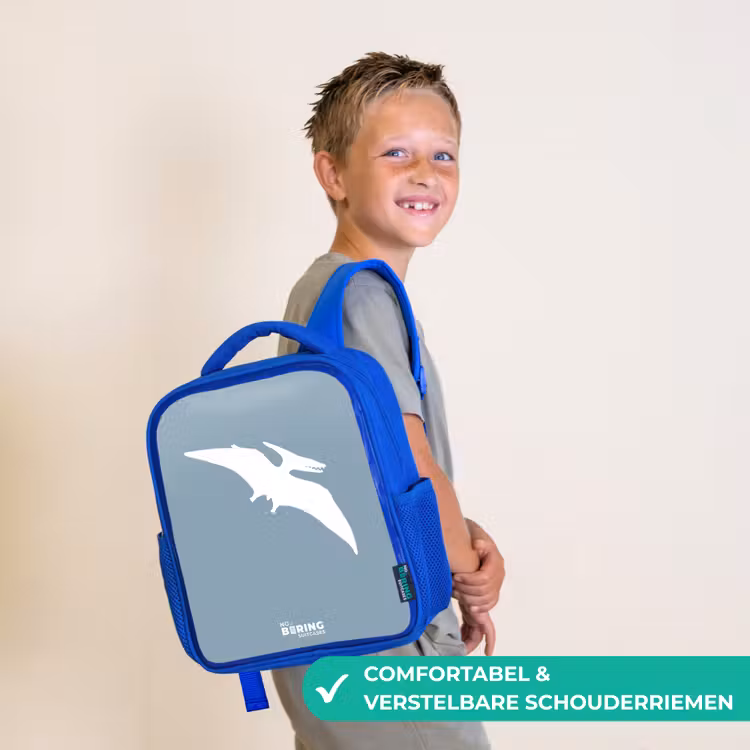 Kinderrugzak - Blauw - Blauw met Pteranodon dino — 4