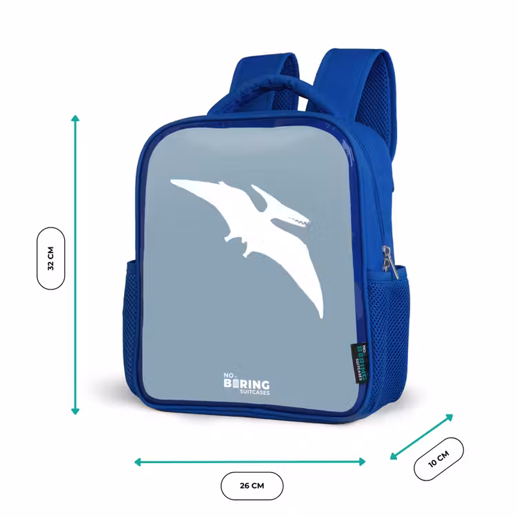 Kinderrugzak - Blauw - Blauw met Pteranodon dino — 6