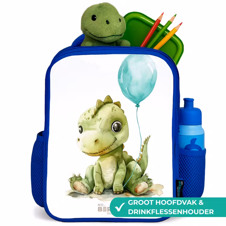 Kinderrugzak - Blauw - Dino met blauwe ballon — 5