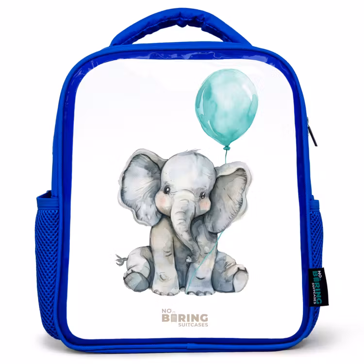 Kinderrugzak - Blauw - Olifant met blauwe ballon — 1