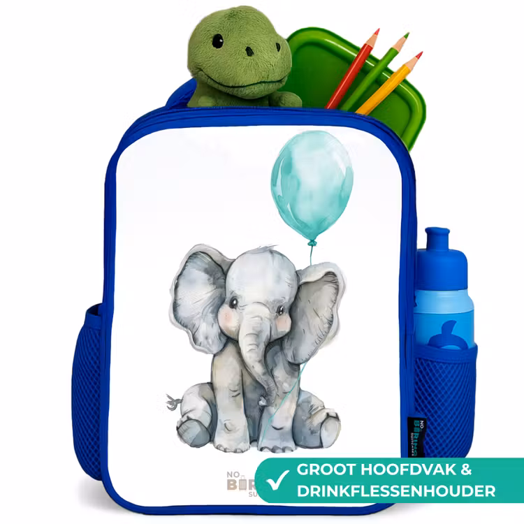 Kinderrugzak - Blauw - Olifant met blauwe ballon — 5