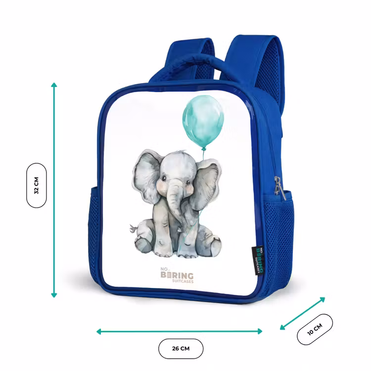 Kinderrugzak - Blauw - Olifant met blauwe ballon — 6