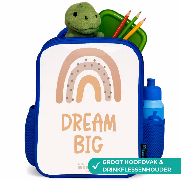 Kinderrugzak - Blauw - Regenboog met de quote 'Dream Big' — 5