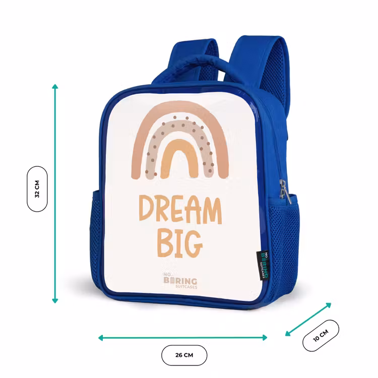 Kinderrugzak - Blauw - Regenboog met de quote 'Dream Big' — 6