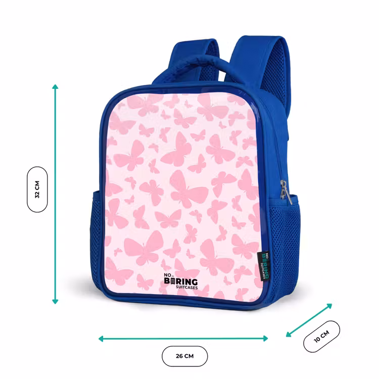 Kinderrugzak - Blauw - Roze vlinders — 6