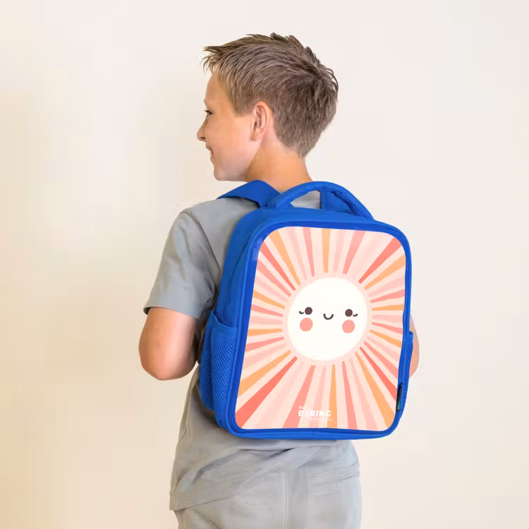 Kinderrugzak - Blauw - Ronde zon met gezicht — 3