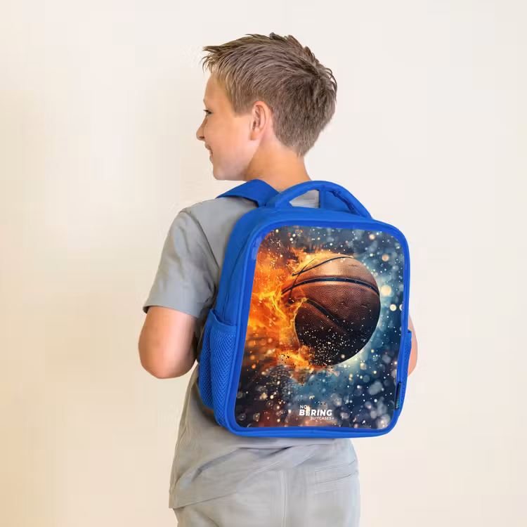 Kinderrugzak - Blauw - Bruisende basketbal — 3