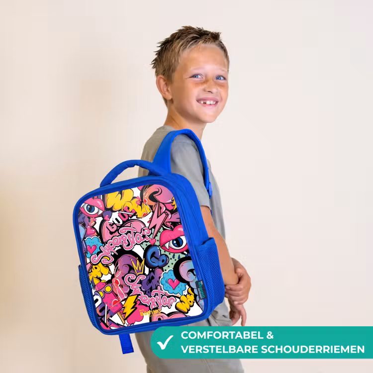 Kinderrugzak - Blauw - Girly graffiti — 4