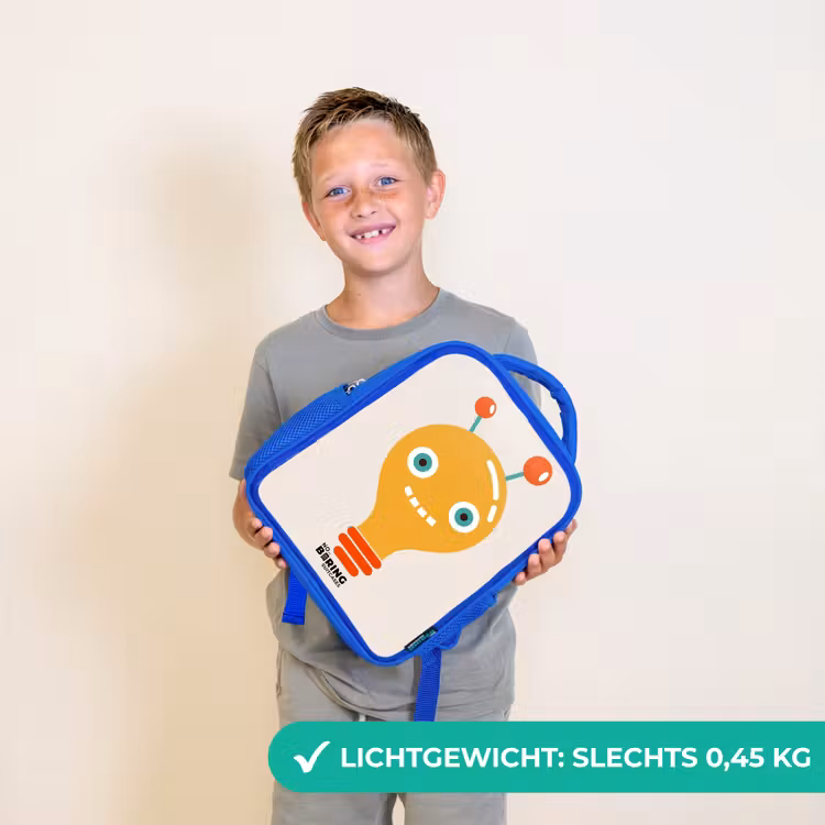 Kinderrugzak - Blauw - Gloeilamp robot met grote ogen — 2