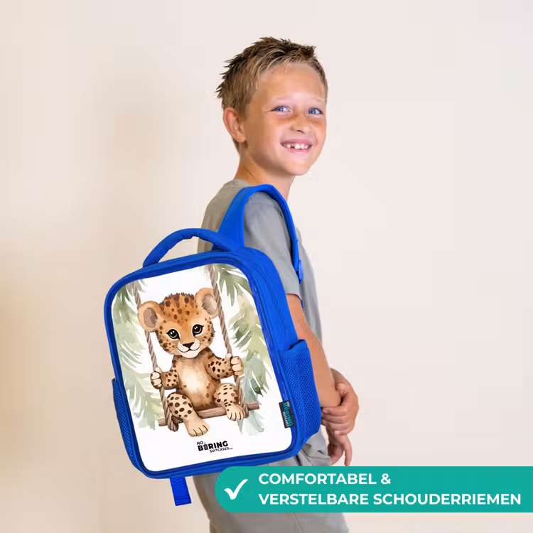 Kinderrugzak - Blauw - Levi luipaard — 4