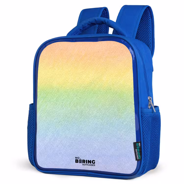 Kinderrugzak - Blauw - Pastel regenboog van krijt — 9