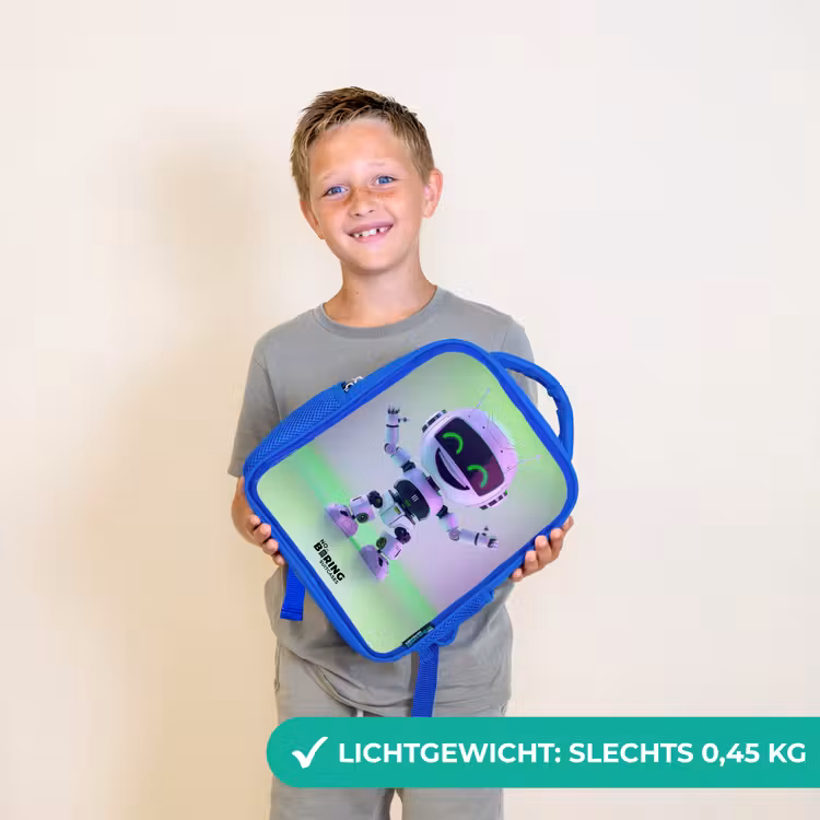 Kinderrugzak - Blauw - Robot met paars en groen licht — 2