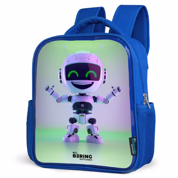 Kinderrugzak - Blauw - Robot met paars en groen licht — 9