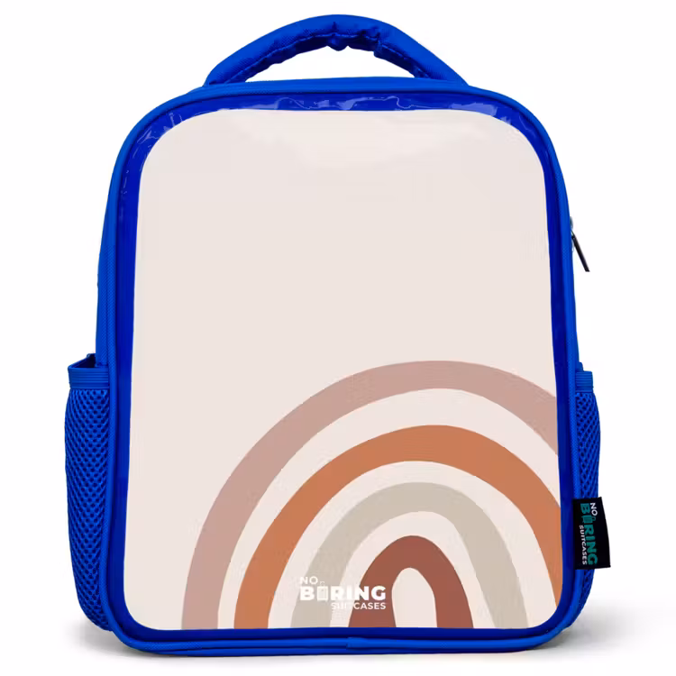 Kinderrugzak - Blauw - Ruwe regenboog naturel — 1