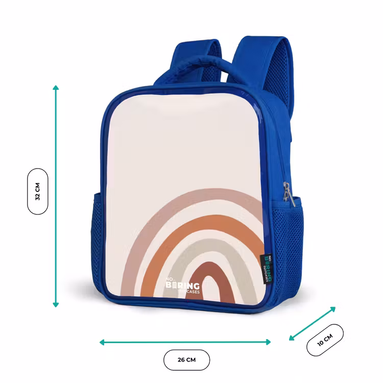 Kinderrugzak - Blauw - Ruwe regenboog naturel — 6