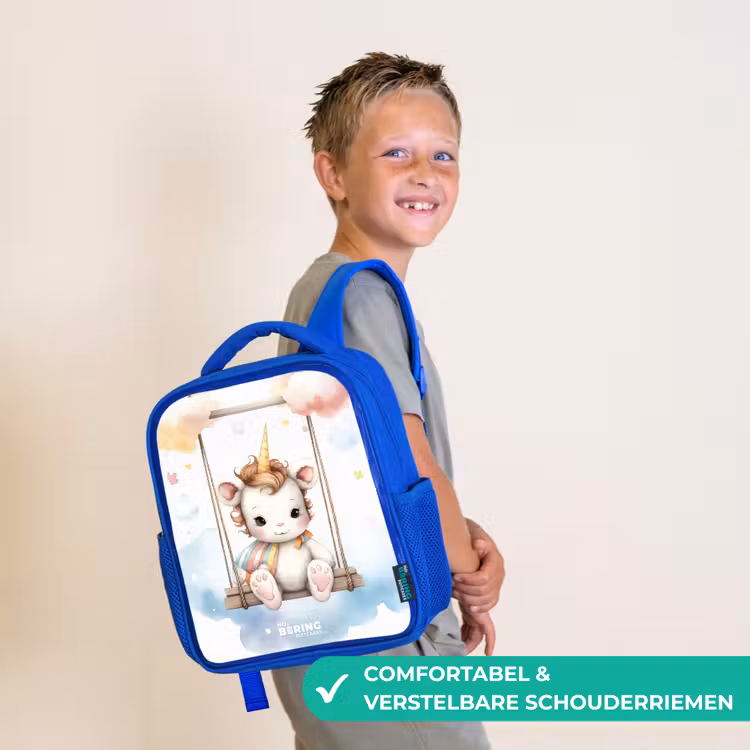 Kinderrugzak - Blauw - Schommelende baby eenhoorn — 4
