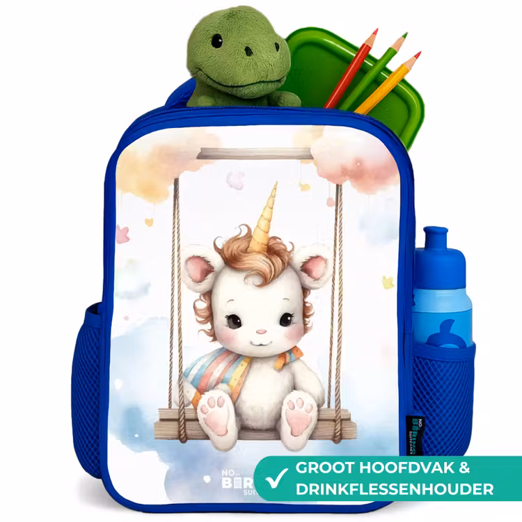 Kinderrugzak - Blauw - Schommelende baby eenhoorn — 5