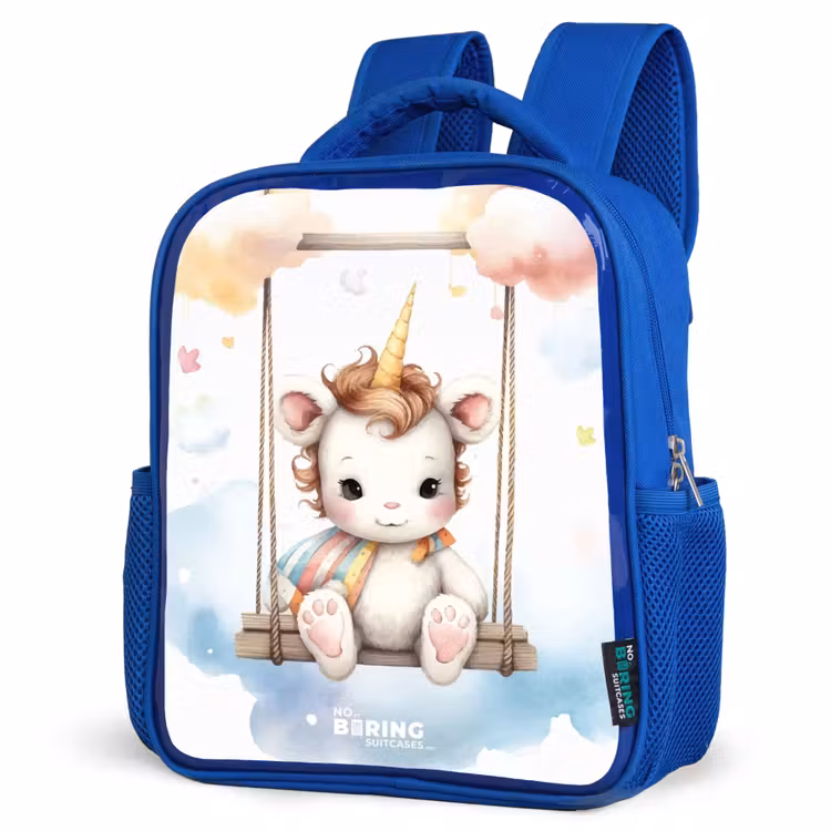 Kinderrugzak - Blauw - Schommelende baby eenhoorn — 9