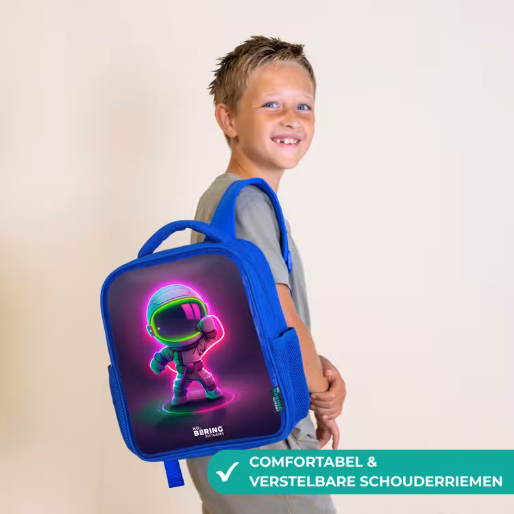 Kinderrugzak - Blauw - Space karate neon — 4