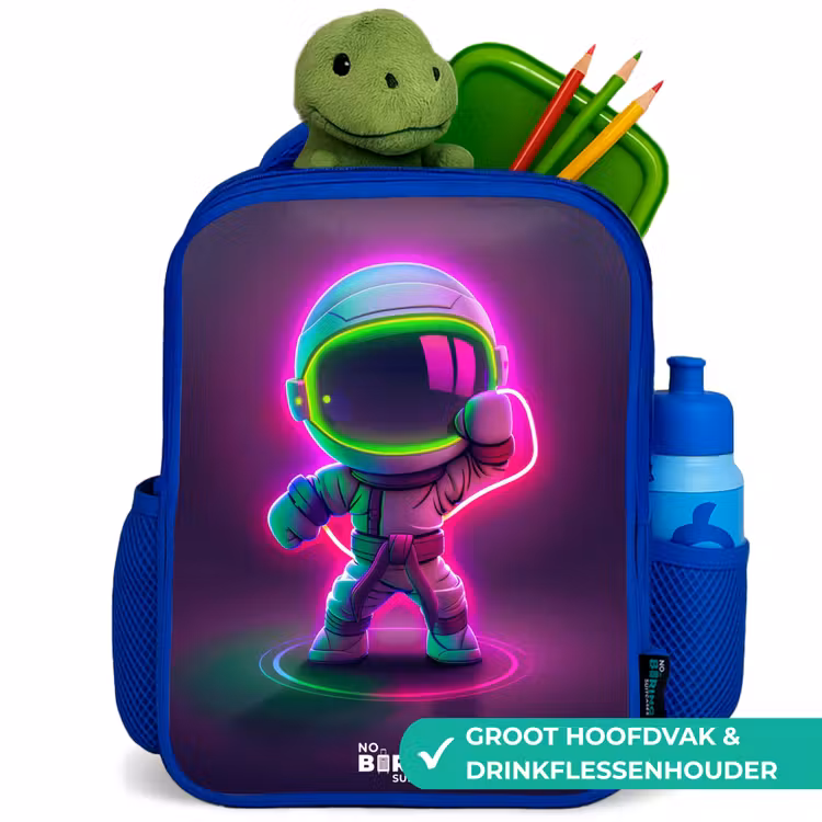 Kinderrugzak - Blauw - Space karate neon — 5
