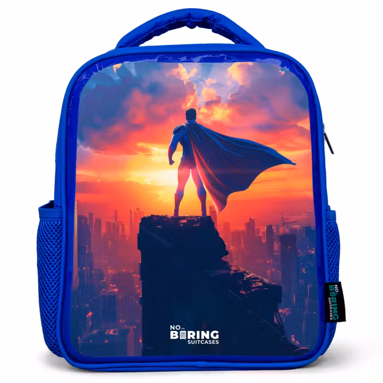 Kinderrugzak - Blauw - Skyscraper superheld — 1