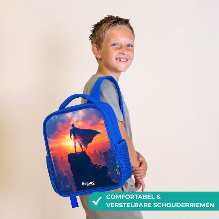 Kinderrugzak - Blauw - Skyscraper superheld — 4