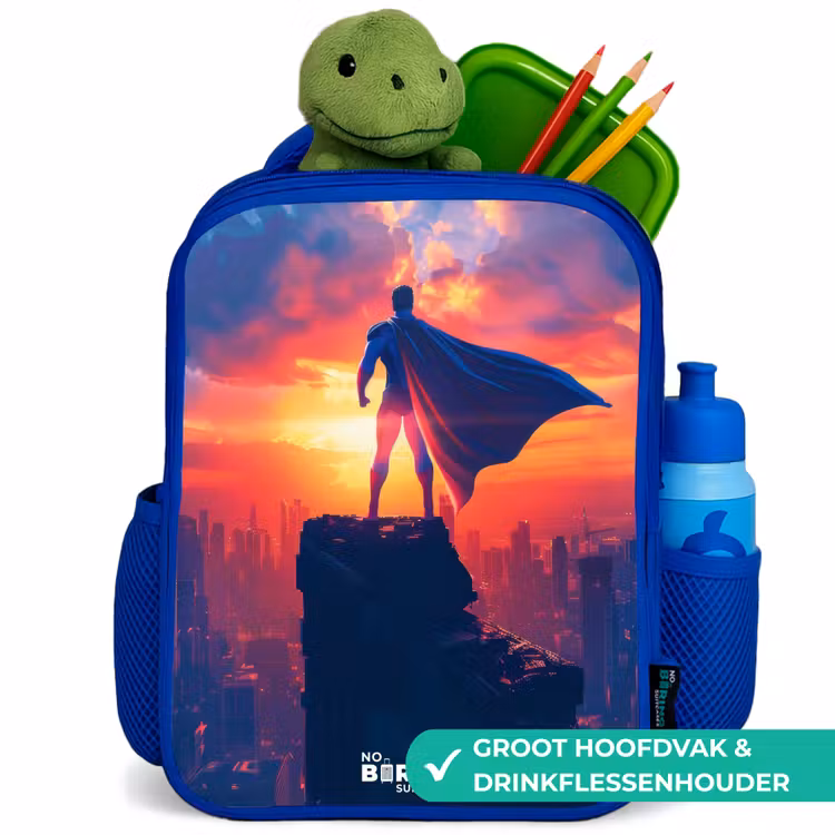 Kinderrugzak - Blauw - Skyscraper superheld — 5