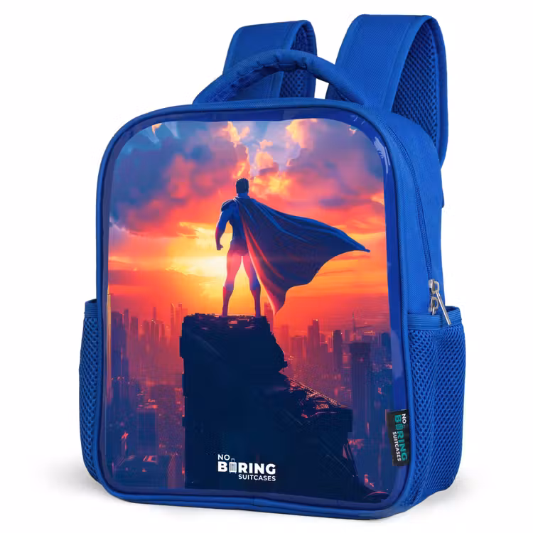 Kinderrugzak - Blauw - Skyscraper superheld — 9