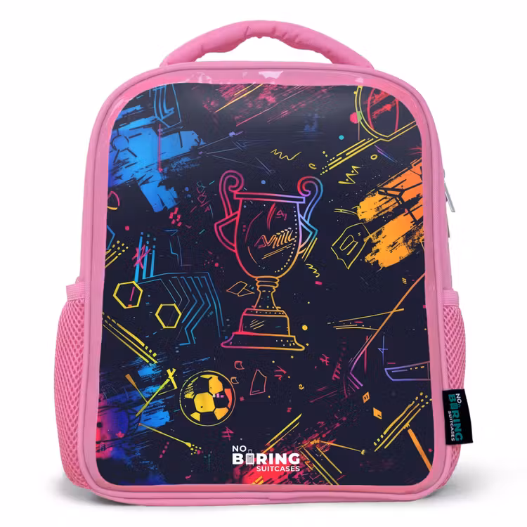 Kinderrugzak - Roze - Neon sporttrofee design — 1