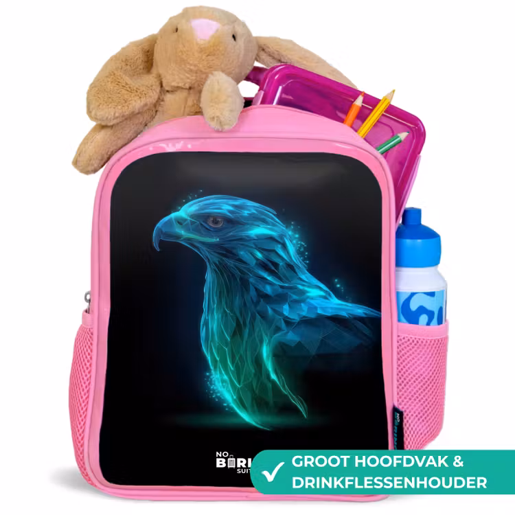 Kinderrugzak - Roze - Digitale adelaar in profiel — 2