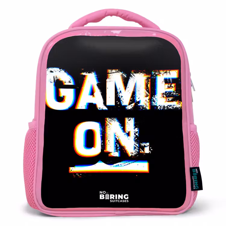 Kinderrugzak - Roze - Game on in zwart wit — 1