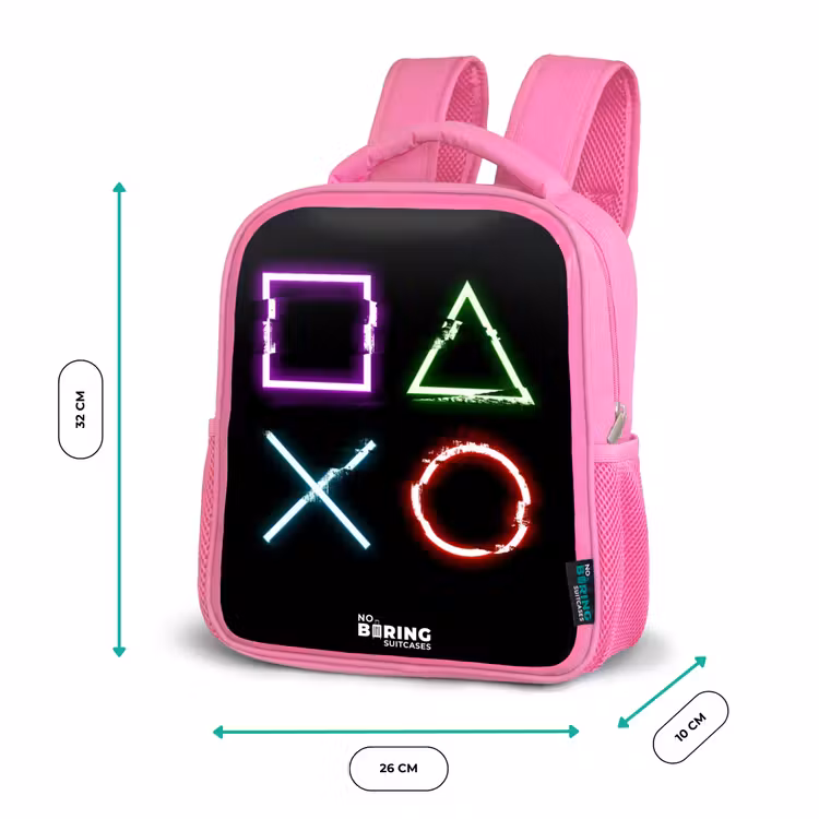 Kinderrugzak - Roze - Knoppen van een gameconsole — 3