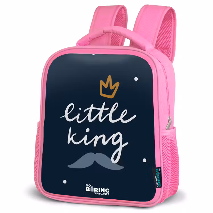 Kinderrugzak - Roze - Little king met stippen — 6