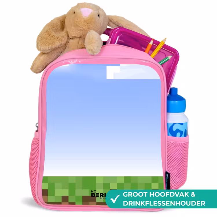 Kinderrugzak - Roze - Pixel wereld — 2