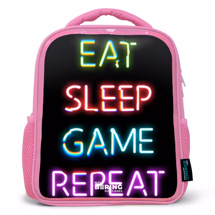 Kinderrugzak - Roze - Qoute met neon lichten — 1