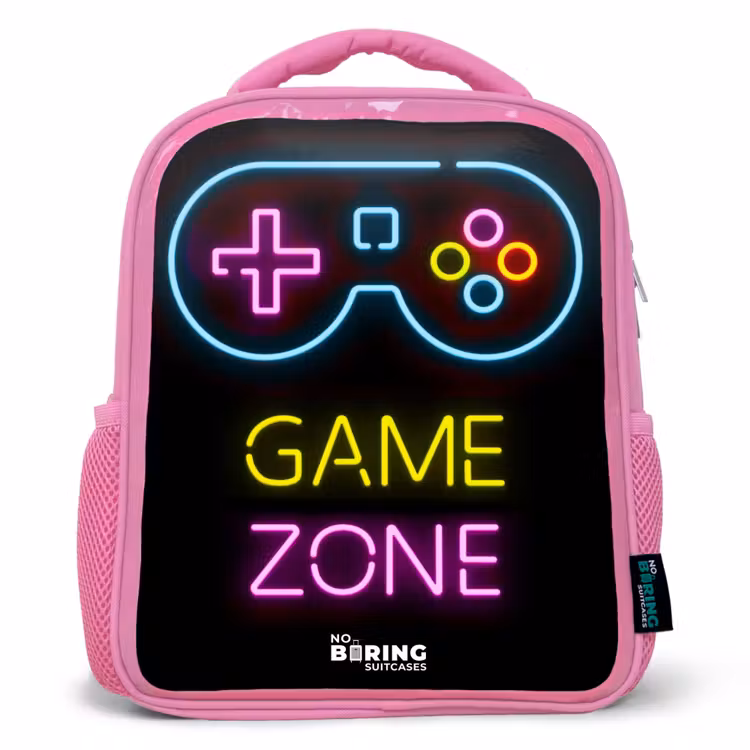 Kinderrugzak - Roze - Qoute met neonkleuren — 1