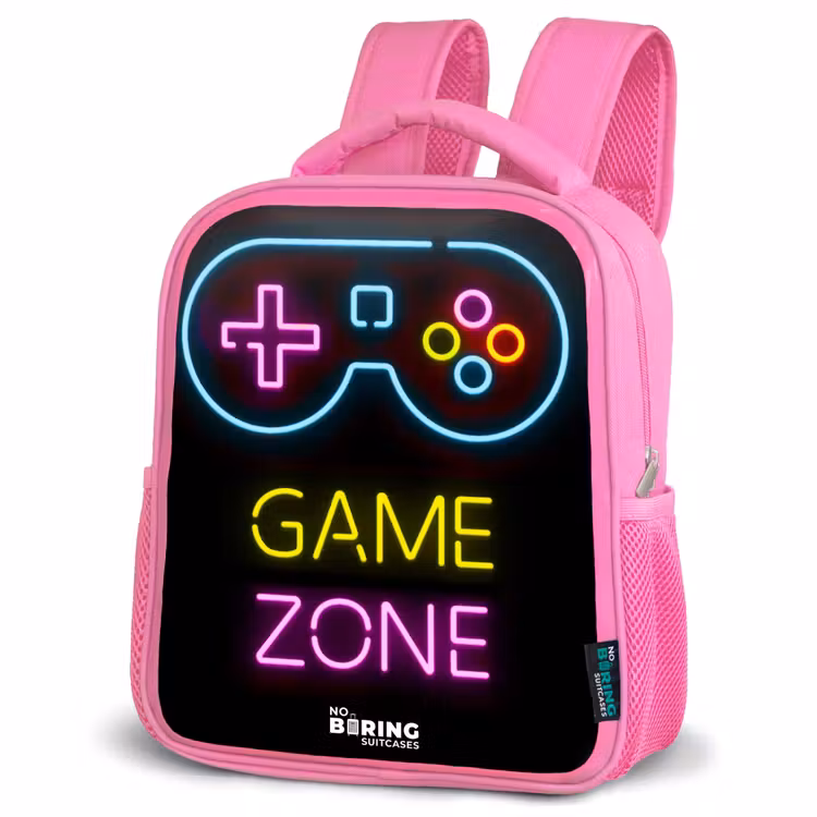 Kinderrugzak - Roze - Qoute met neonkleuren — 6