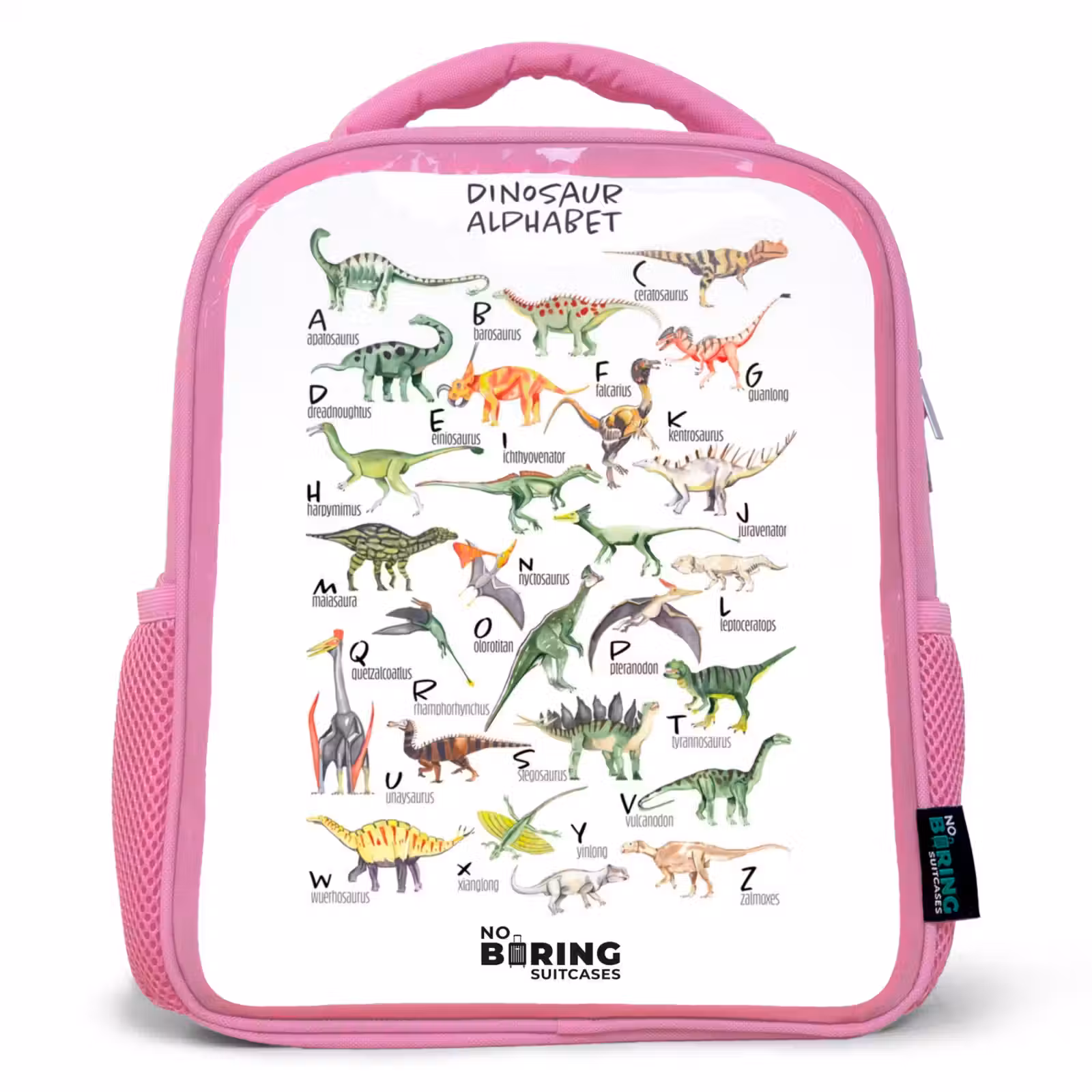 Kinderrugzak - Roze - Alfabet van dino's — 1