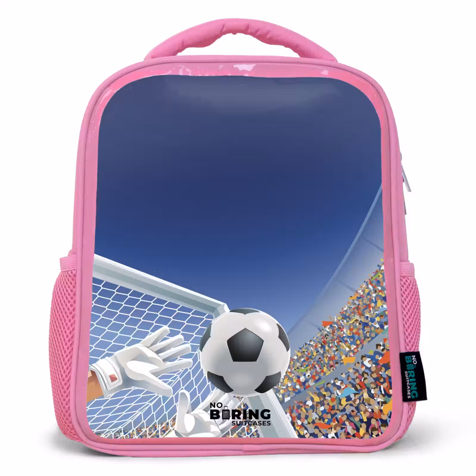 Kinderrugzak - Roze - Keeper die een voetbal tegenhoud — 1