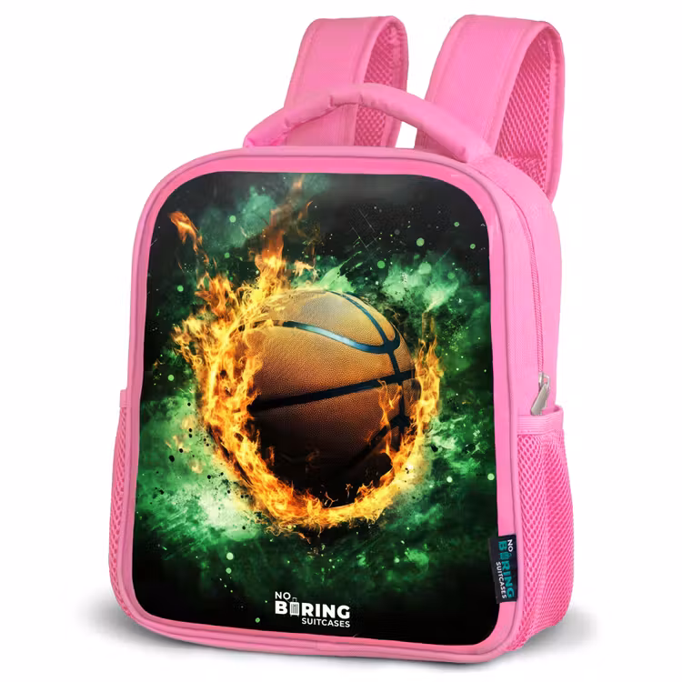 Kinderrugzak - Roze - Basketbal in vlammen en explosieve energie — 6