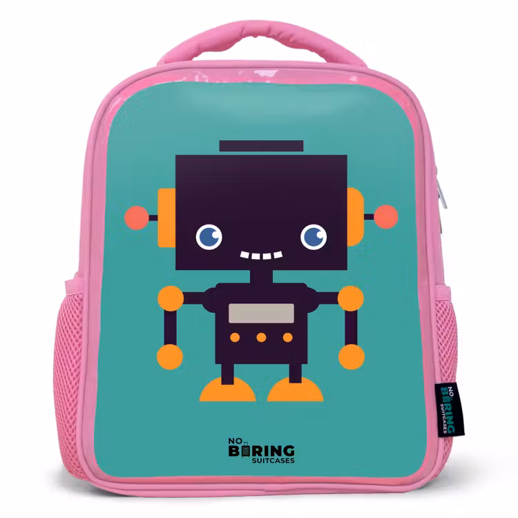Kinderrugzak - Roze - Groene robot — 1
