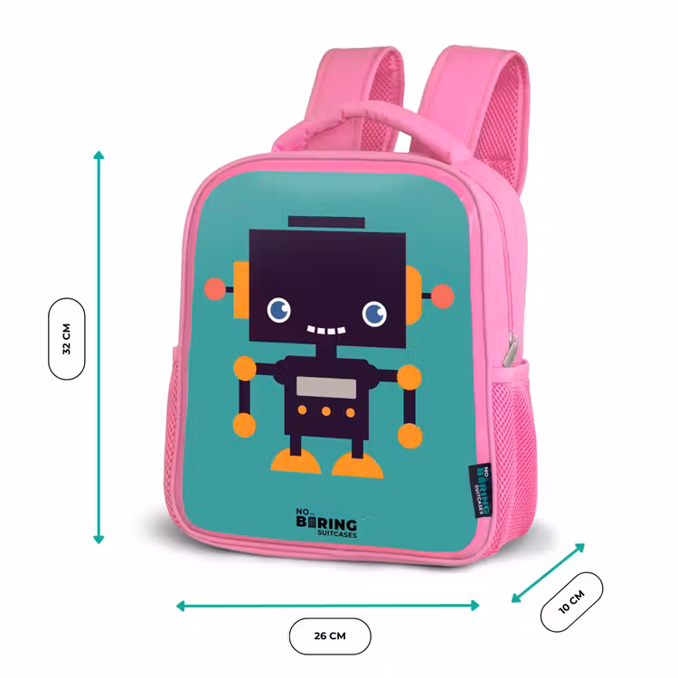 Kinderrugzak - Roze - Groene robot — 3