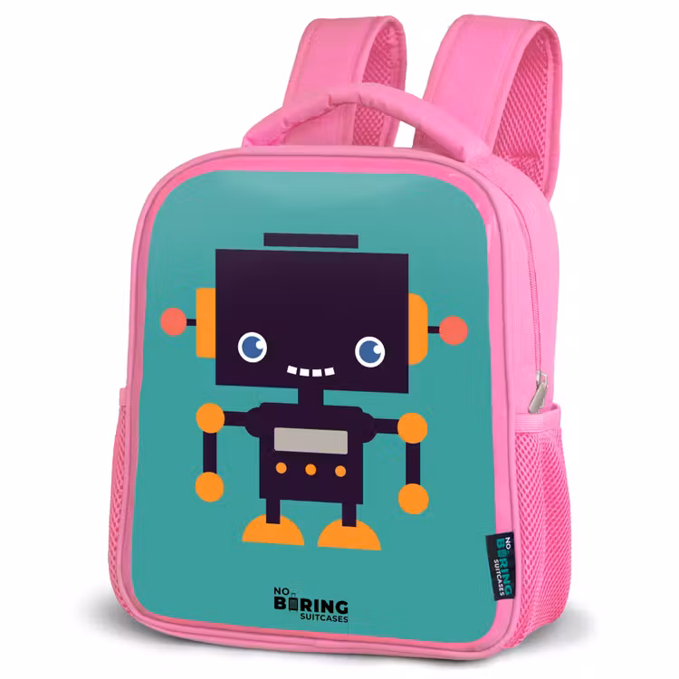 Kinderrugzak - Roze - Groene robot — 6