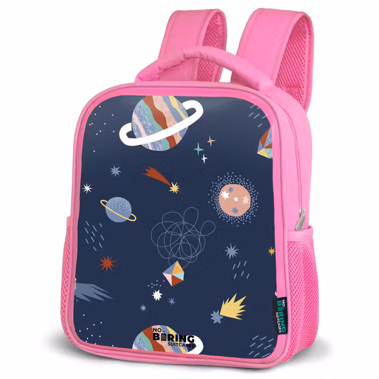 Kinderrugzak - Roze - Planeten in de hemel — 6