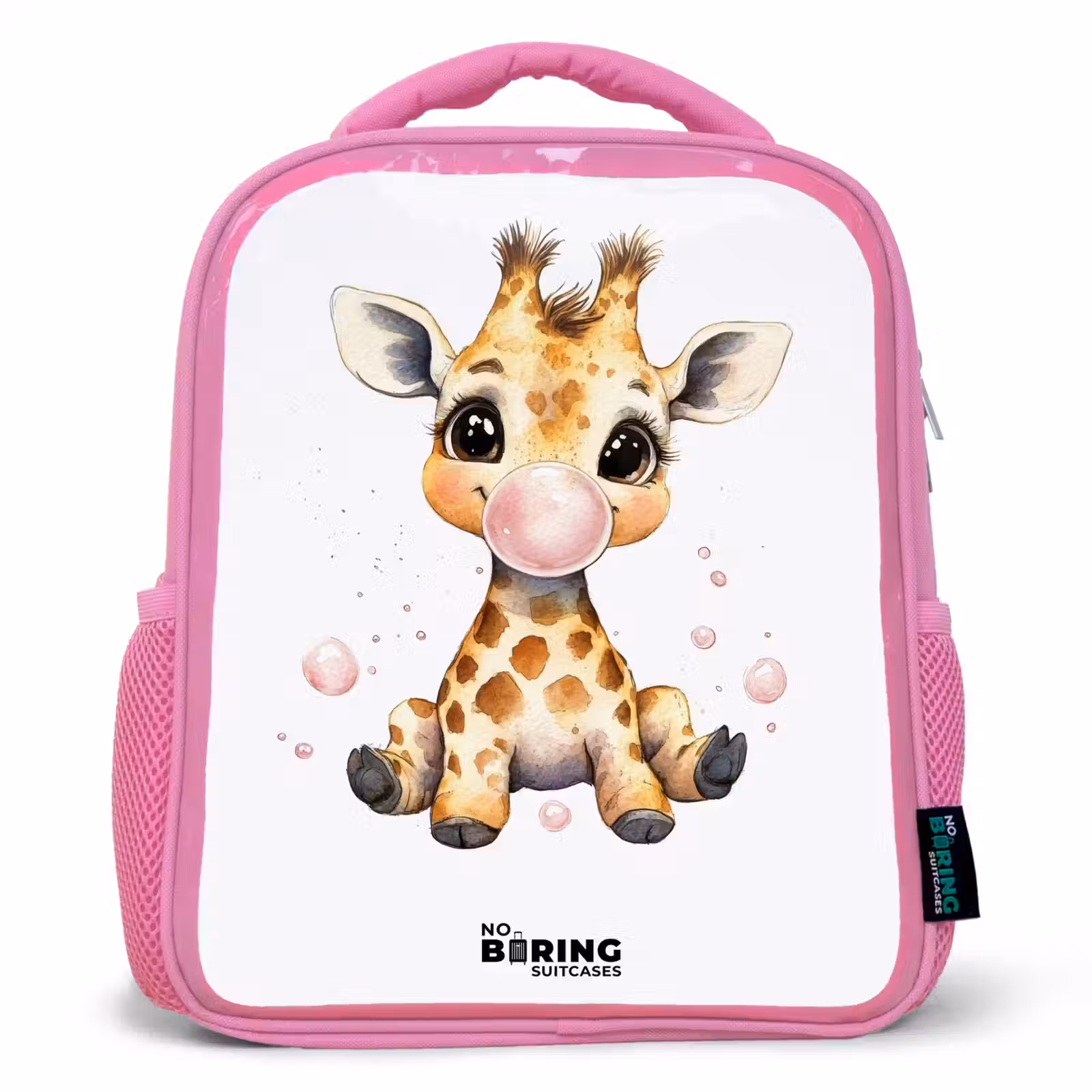 Kinderrugzak - Roze - Giraffe met roze kauwgombal — 1