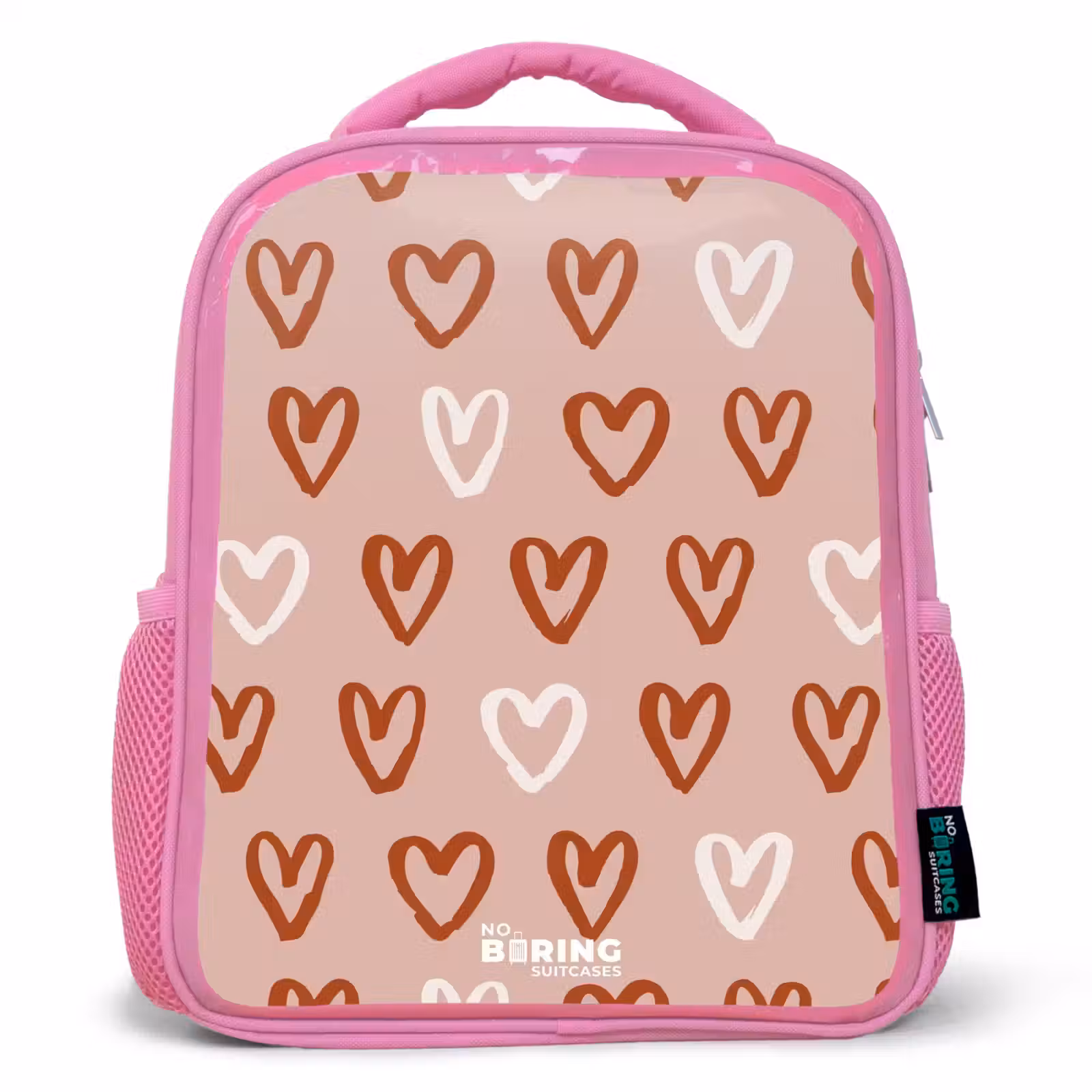 Kinderrugzak - Roze - Hartjes patroon in roze en wit — 1