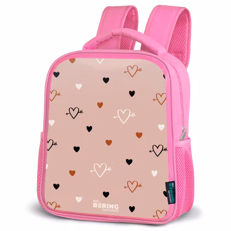 Kinderrugzak - Roze - Hartjes met pijlen in zwart, wit en roze — 6